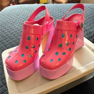 Koi Pink and Blue Platform Shoes